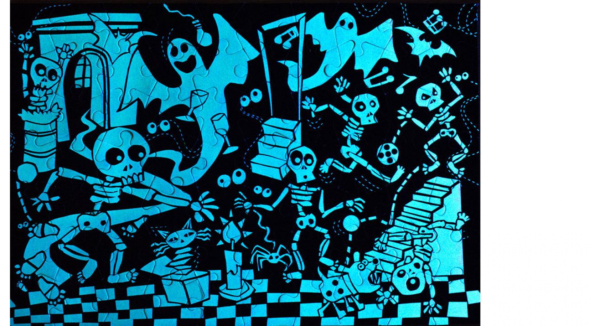 Puzzle Fluorescente Fiesta de Esqueletos - Image 2