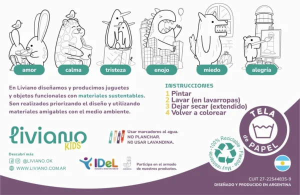 Muñequito emociones para pintar y lavar - Image 3