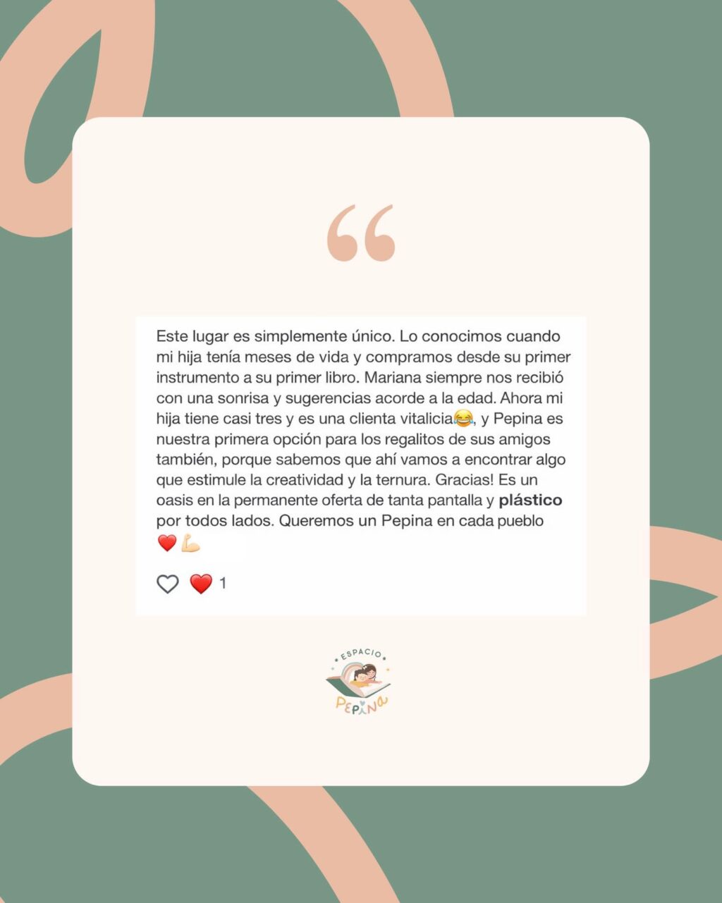 Instagram post from espaciopepina. This post is in position 1.